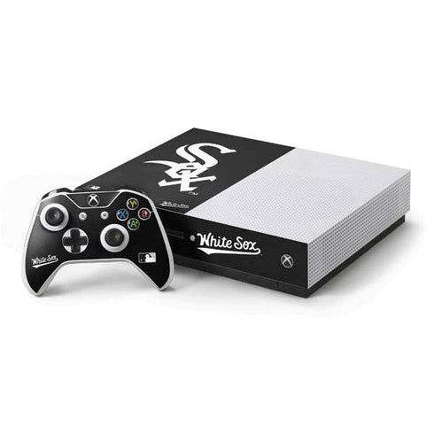 MLB Chicago White Sox - Solid Distressed Xbox One S Console and Controller Bundle Skin