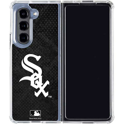 MLB Chicago White Sox Dark Wash Galaxy Z Fold5 5G Clear Case