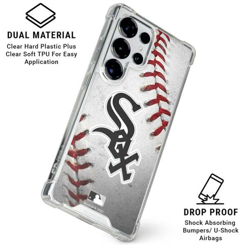 MLB Chicago White Sox Game Ball Galaxy S25 Ultra Clear Case