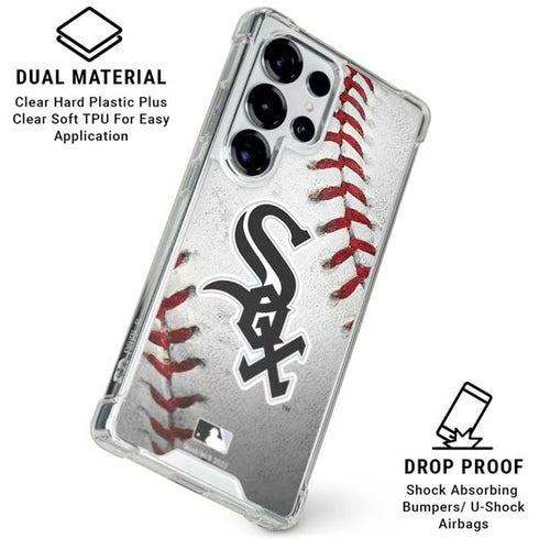 MLB Chicago White Sox Game Ball Galaxy S26 Ultra Clear Case