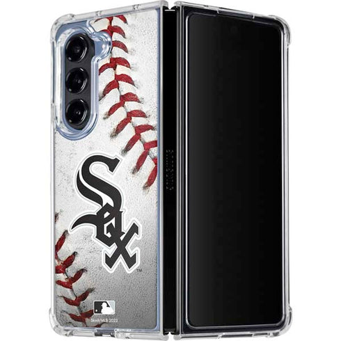 MLB Chicago White Sox Game Ball Galaxy Z Fold5 5G Clear Case