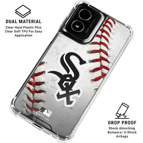MLB Chicago White Sox Game Ball Moto G Power 5G (2024) Clear Case