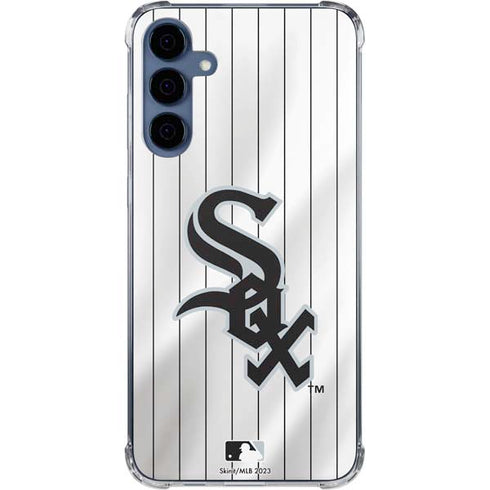 MLB Chicago White Sox Home Jersey Galaxy A35 5G Clear Case