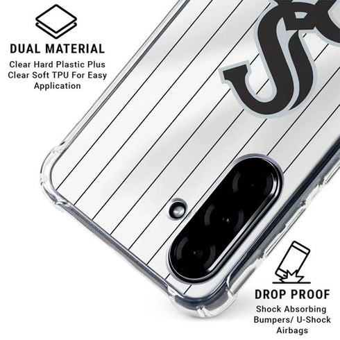 MLB Chicago White Sox Home Jersey Galaxy A36 5G Clear Case