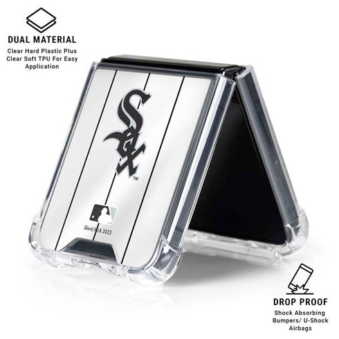 MLB Chicago White Sox Home Jersey Galaxy Z Flip6 Clear Case