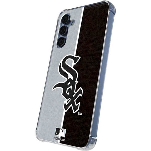 MLB Chicago White Sox Split Galaxy A35 5G Clear Case