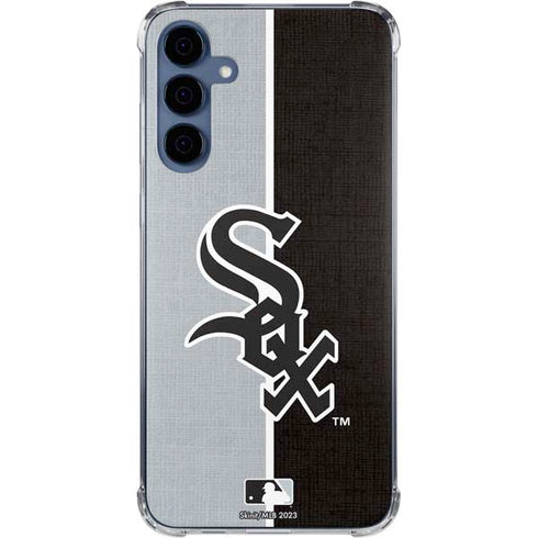 MLB Chicago White Sox Split Galaxy A55 5G Clear Case