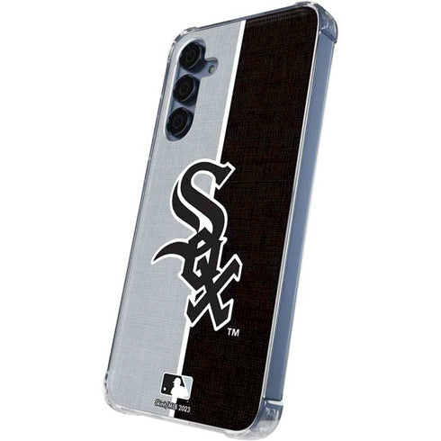 MLB Chicago White Sox Split Galaxy A55 5G Clear Case