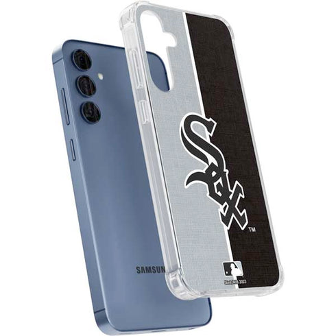 MLB Chicago White Sox Split Galaxy A55 5G Clear Case