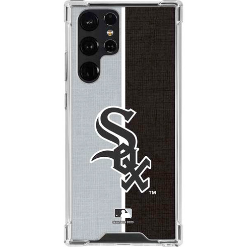 MLB Chicago White Sox Split Galaxy S23 Ultra Clear Case