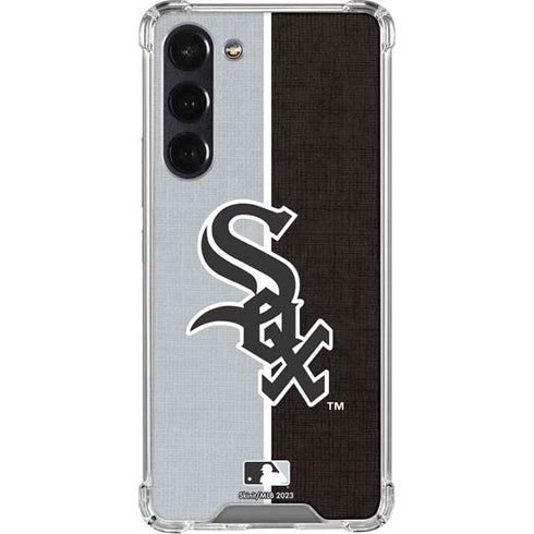 MLB Chicago White Sox Split Galaxy S24 FE Clear Case