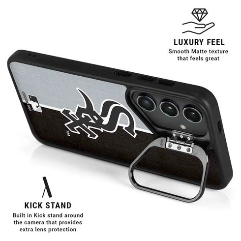 MLB Chicago White Sox Split Galaxy S24 FE Kickstand Case