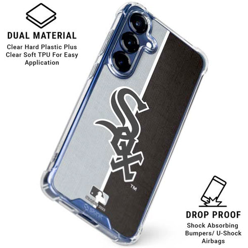 MLB Chicago White Sox Split Galaxy S25 Plus Clear Case