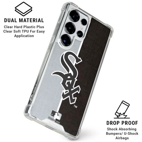 MLB Chicago White Sox Split Galaxy S25 Ultra Clear Case