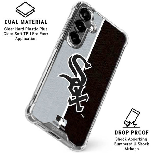 MLB Chicago White Sox Split Galaxy S26 Plus Clear Case