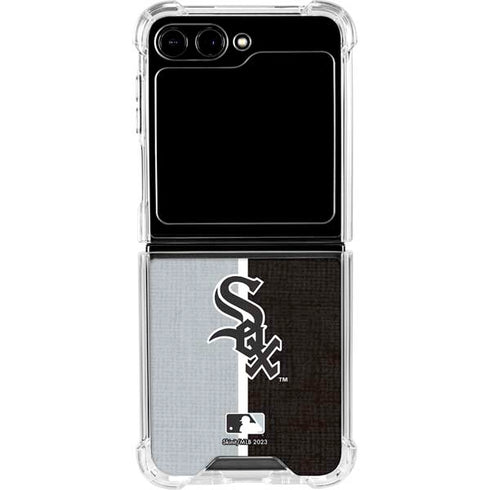 MLB Chicago White Sox Split Galaxy Z Flip6 Clear Case