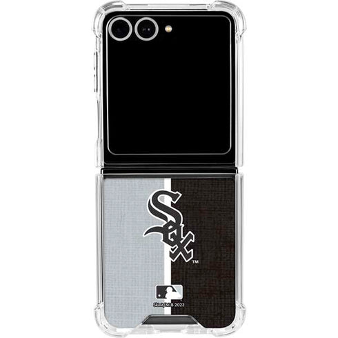 MLB Chicago White Sox Split Galaxy Z Flip7 Clear Case