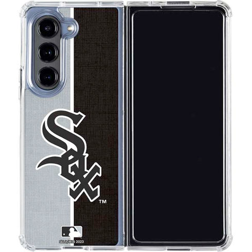 MLB Chicago White Sox Split Galaxy Z Fold5 5G Clear Case