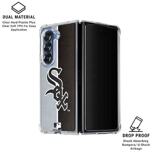 MLB Chicago White Sox Split Galaxy Z Fold6 Clear Case