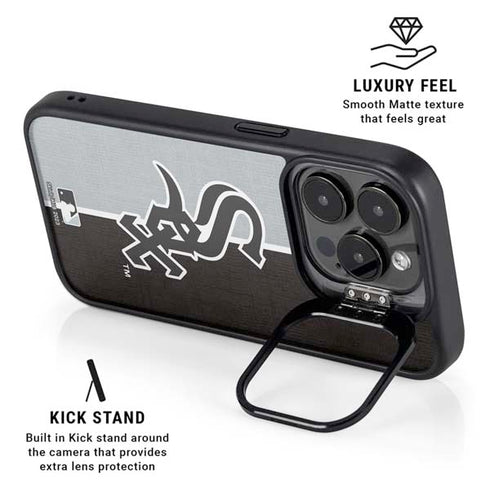 MLB Chicago White Sox Split iPhone 14 Pro Kickstand Case