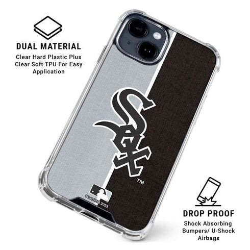 MLB Chicago White Sox Split iPhone 15 Clear Case