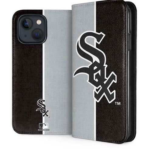 MLB Chicago White Sox Split iPhone 15 Plus Folio Case