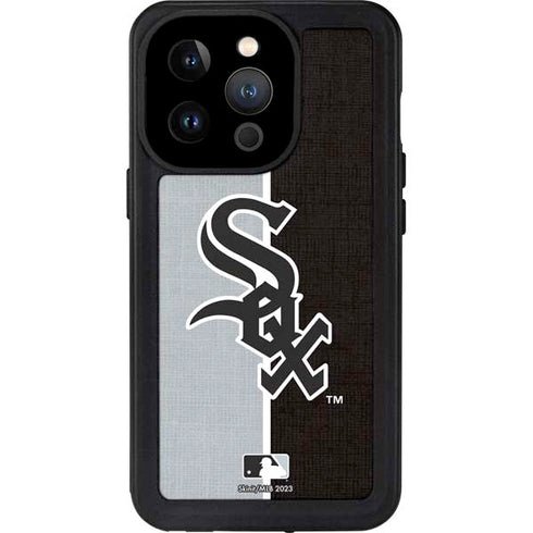 MLB Chicago White Sox Split iPhone 15 Pro Waterproof Case