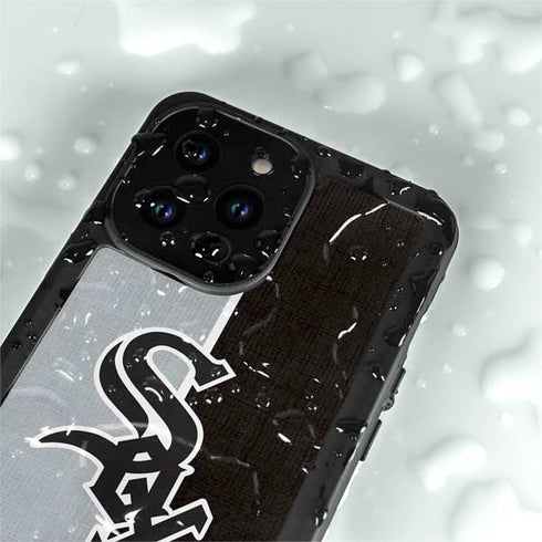 MLB Chicago White Sox Split iPhone 15 Pro Waterproof Case