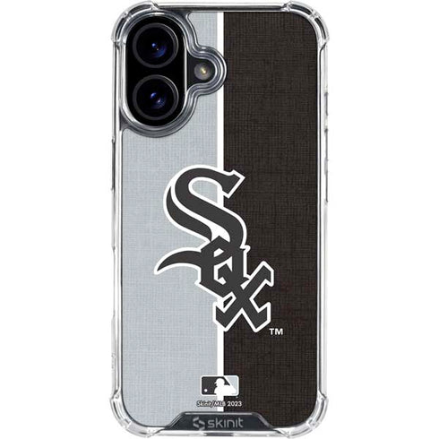 MLB Chicago White Sox Split iPhone 16 Clear Case