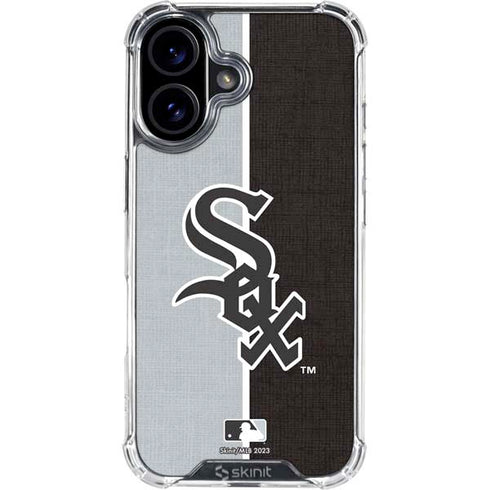 MLB Chicago White Sox Split iPhone 16 Plus Clear Case