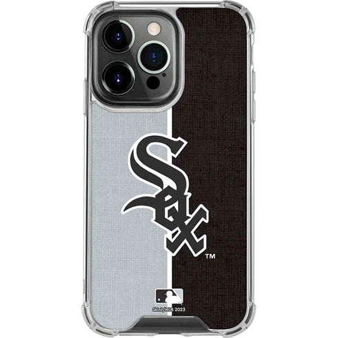 MLB Chicago White Sox Split iPhone 16 Pro Max Clear Case
