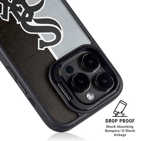 MLB Chicago White Sox Split iPhone 16 Pro Max Kickstand Case