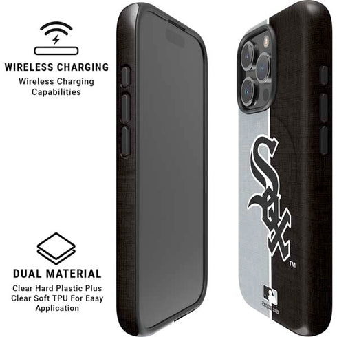 MLB Chicago White Sox Split iPhone 16 Pro Max Magsafe Impact Case