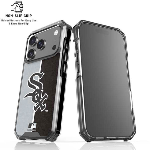 MLB Chicago White Sox Split iPhone 17 Pro Max Clear Case