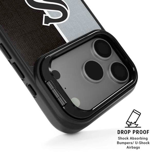 MLB Chicago White Sox Split iPhone 17 Pro Max Kickstand Case