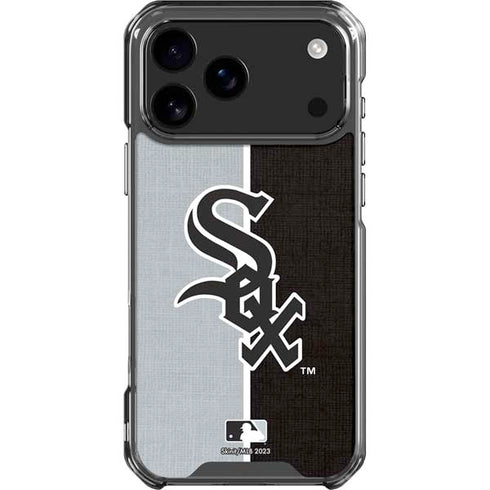 MLB Chicago White Sox Split iPhone 18 Pro Max Clear Case
