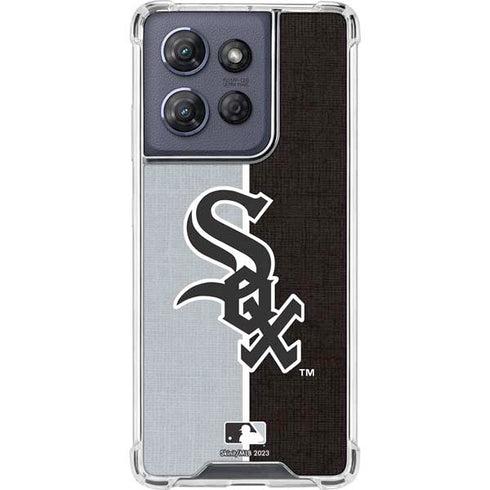 MLB Chicago White Sox Split Moto G 5G (2025) Clear Case