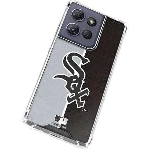 MLB Chicago White Sox Split Moto G 5G (2025) Clear Case