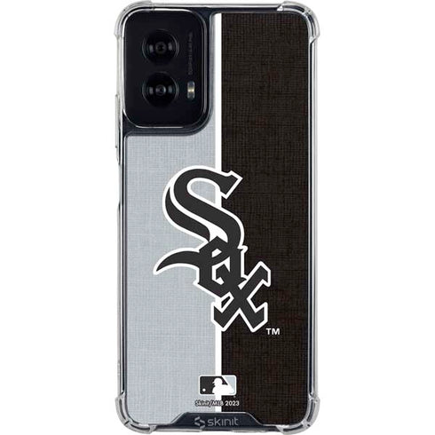 MLB Chicago White Sox Split Moto G Power 5G (2024) Clear Case