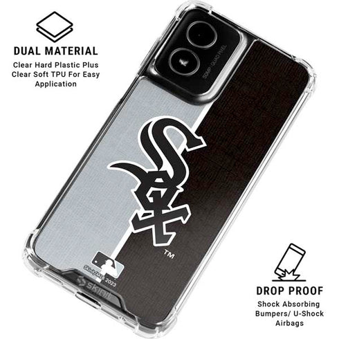 MLB Chicago White Sox Split Moto G Power 5G (2024) Clear Case