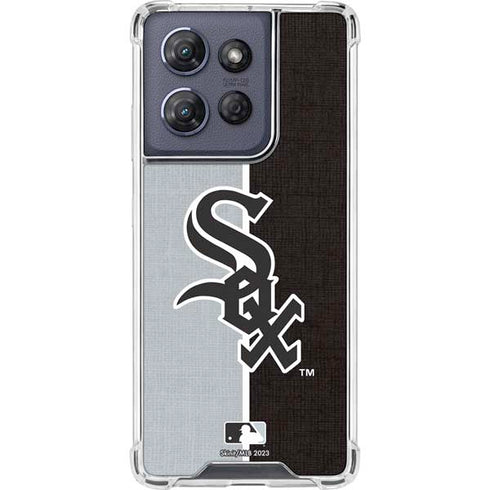 MLB Chicago White Sox Split Moto G Power 5G (2025) Clear Case
