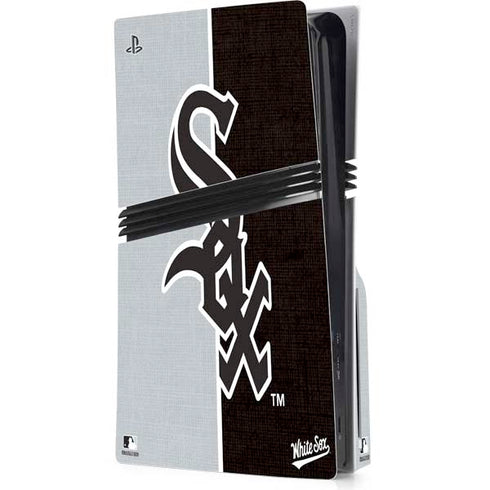 MLB Chicago White Sox Split PS5 Pro Disk Console Skin