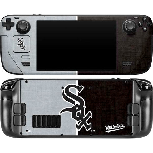 MLB Chicago White Sox Split Steam Deck Handheld Gaming Computer OLED Skin