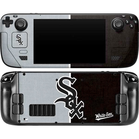 MLB Chicago White Sox Split Steam Deck Handheld Gaming Computer Skin