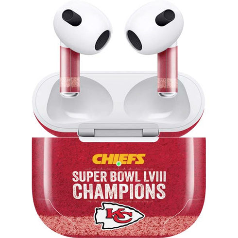 NFL Chiefs Super Bowl LVIII Champions Apple AirPods (3rd Gen 2021) Skin