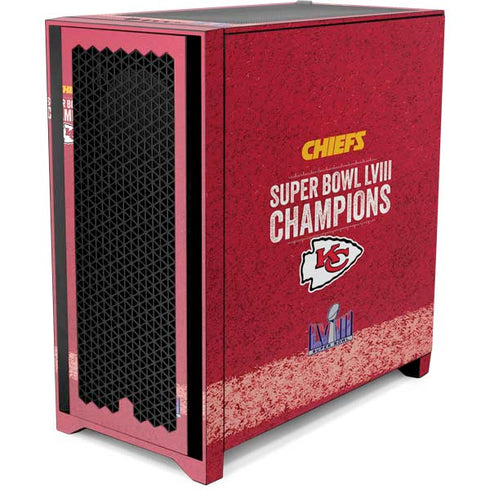 NFL Chiefs Super Bowl LVIII Champions Corsair 4000D Tempered Glass Mid-Tower ATX Case Skin