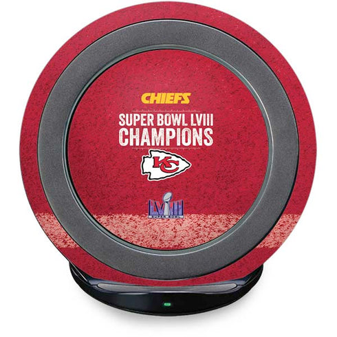 NFL Chiefs Super Bowl LVIII Champions Fast Charge Wireless Charging Stand Skin
