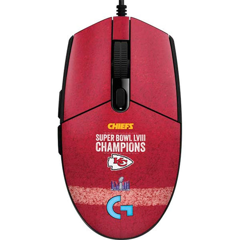 NFL Chiefs Super Bowl LVIII Champions G203 Prodigy RGB Wired Gaming Mouse Skin