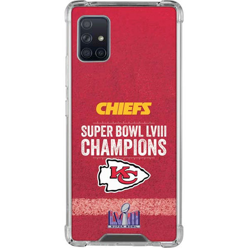 NFL Chiefs Super Bowl LVIII Champions Galaxy A51 5G Clear Case