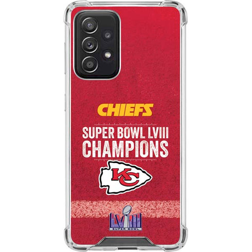NFL Chiefs Super Bowl LVIII Champions Galaxy A52 5G Clear Case